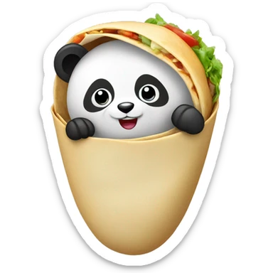 Panda burrito  sticker