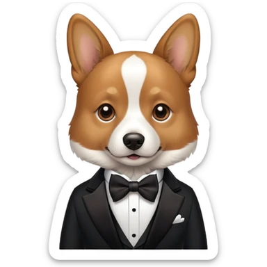  Dog wearing a tuxedo  sticker