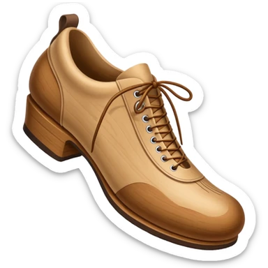 Un zapato de madera estilo Polonia . El zapato está tallado a mano. Pero de madera  peo que no tenga cordon sticker