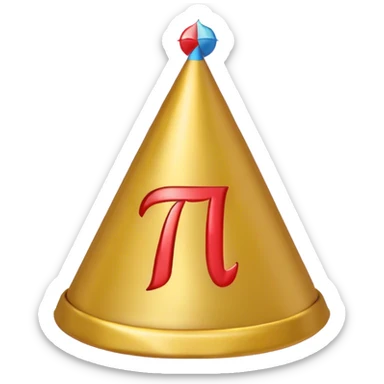 A mathematical Pi number that is celebrating a birthday sticker