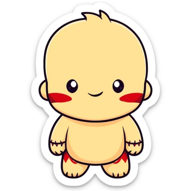 healed scar with stitches sticker