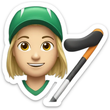 Field hockey player with Gofox stick sticker