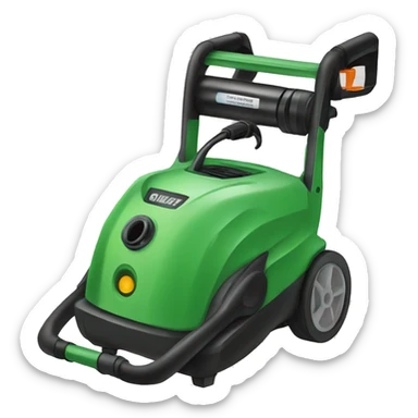 green high pressure washer sticker