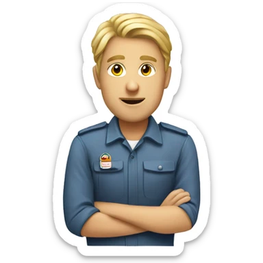 A emoji for staff Superviser sticker