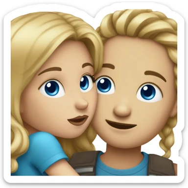 home alone boy blue eyes kissing girl sticker