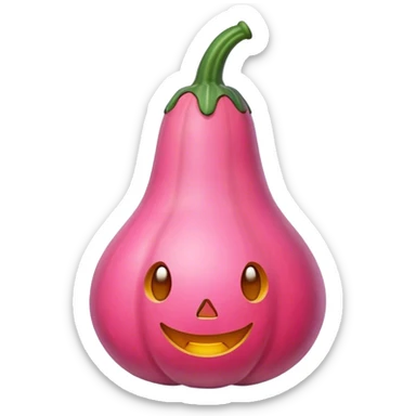 pink gourd  sticker