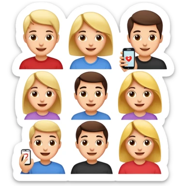 Quiz with happy people without phone sticker