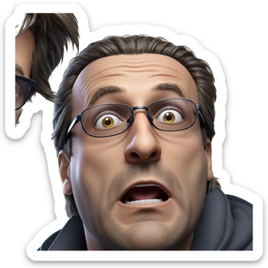 male portrait with sunglasses sticker