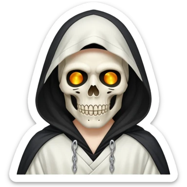 Grim reaper in white sticker