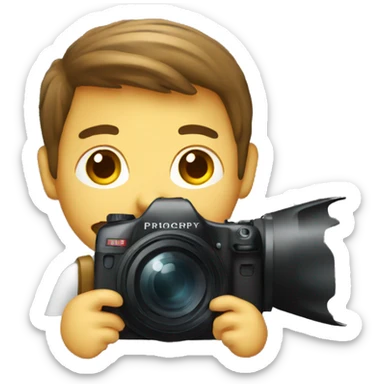 Photographer with camera sticker