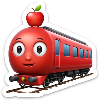 train Apple emoji sticker