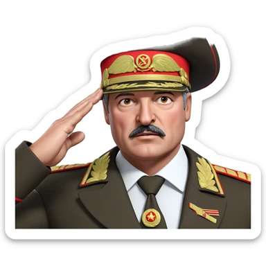 soviet soldier in uniform sticker