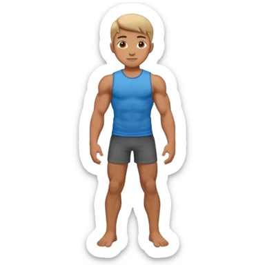 Naked boy full body sticker
