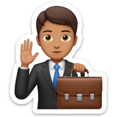 professional advocate holding briefcase sticker
