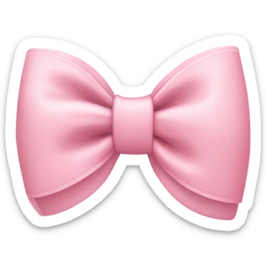 light pink bow on light pink bow sticker