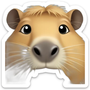 Capybara eyelashes cute blink sticker