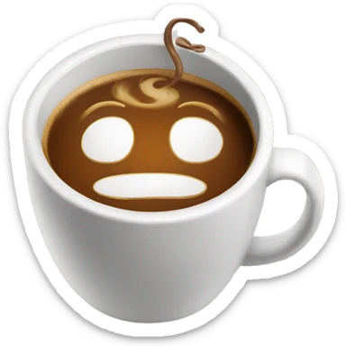 Coffee with bow  sticker