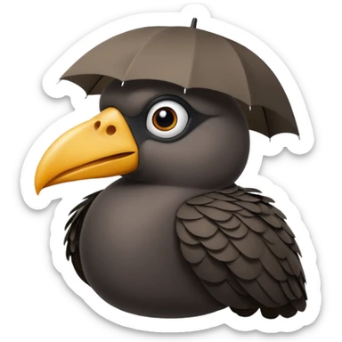 Umbrella bird sticker
