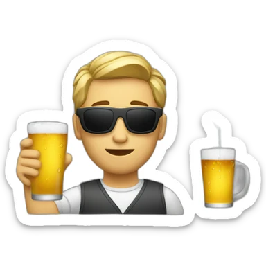 programmer drinking alcohol sticker