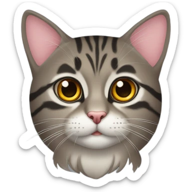 cara de gato con anteojos sticker