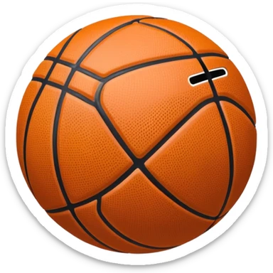 basketball ball object icon, glossy texture, clean seams, 3D cartoon, mobile game icon style, centered, soft shadow, clean background, no text, no watermark sticker