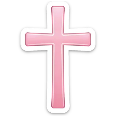 light pink skinny straight cross sticker