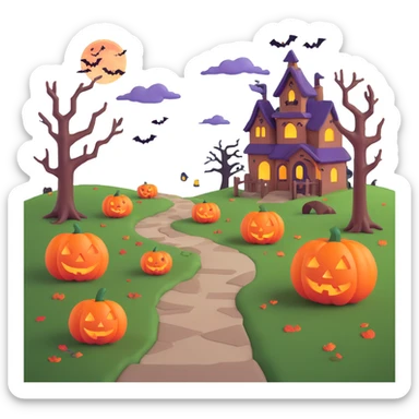 the Halloween trail sticker