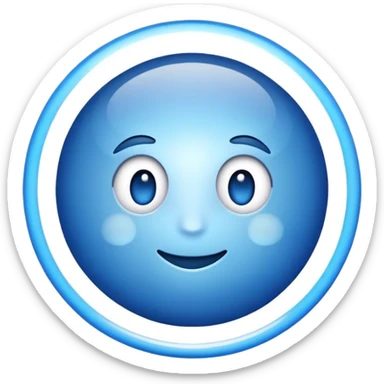 Ein blauer hacken Der rund ist sticker