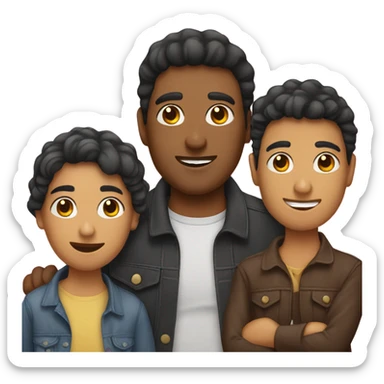Three Hispanic best friends  sticker