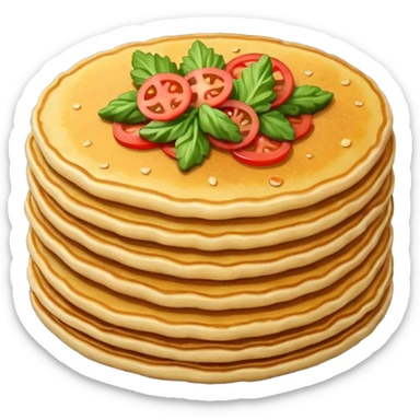 one fried crispy pancake made from chopped veggies in batter sticker