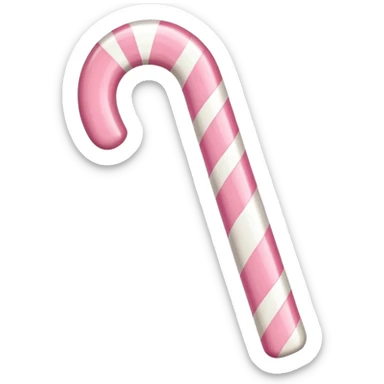 Pastel pink candy cane  sticker