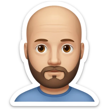 Homme chauve avec une barbe sticker