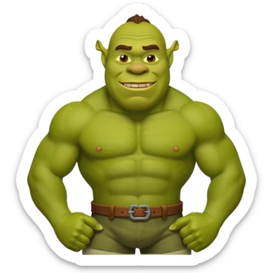 shrek gigachad sticker