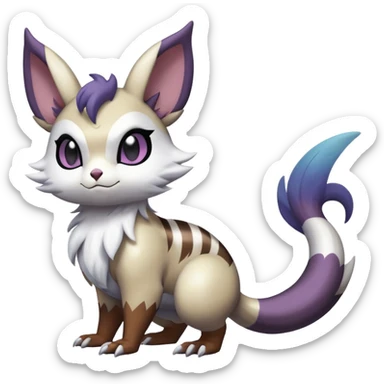 ShinyFurret-Absol-Noibat-Noivern-Hybrid (Full body) sticker