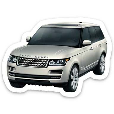 A ranger rover on an unfamiliar road, with mountains in the background and the sun rising sticker