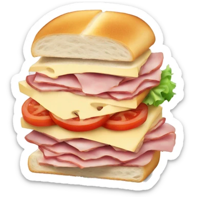 sandwich with ham and cheese and tomatoes  sticker