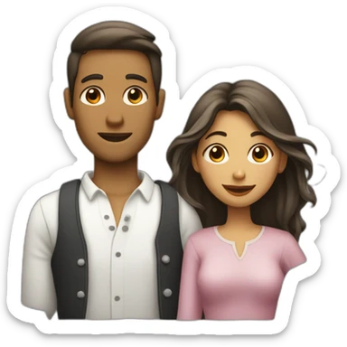 Fille voilée et homme sticker