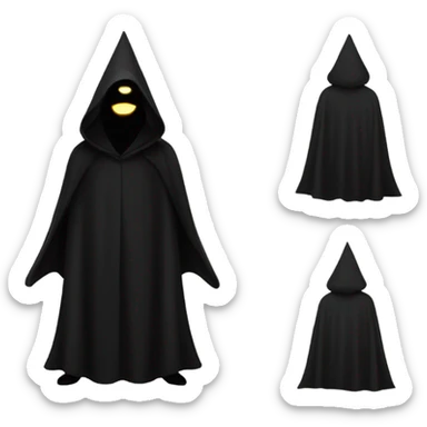 illuminati shadow figure in black cloak sticker