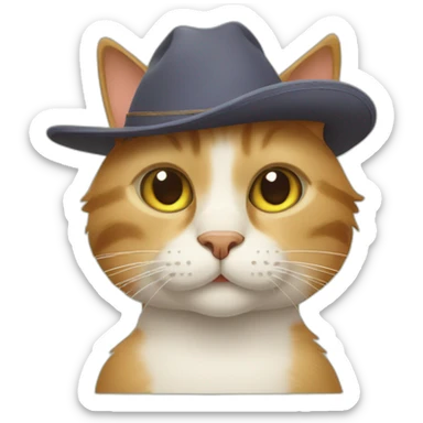 cat in polish folk hat sticker