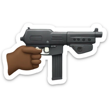 weapon holding phone sticker