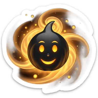 black magic particles sticker