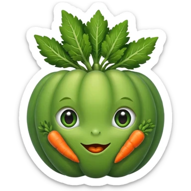 Grogu qui mange des carottes sticker