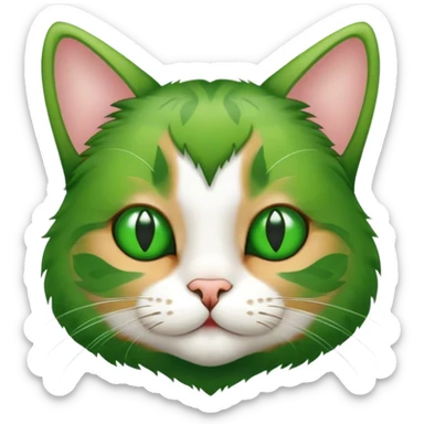 Shamrock cat sticker