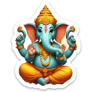 ganesha hindu god sticker