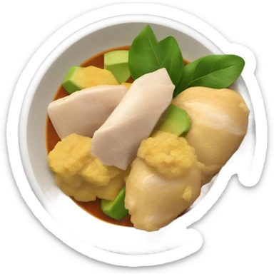 Plato de ajiaco, minimalista sticker