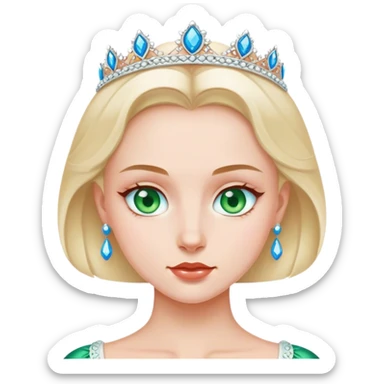 polish princess with green/blue eyes sticker