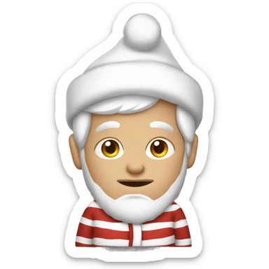 Caucasian Santa in pajamas  sticker