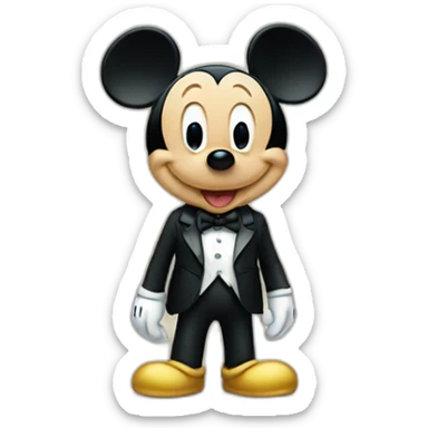 Mickey Mouse wearing a tuxedo sticker