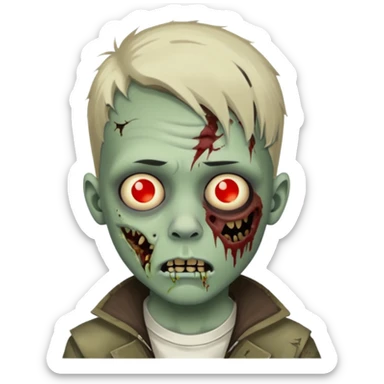 boy swag with nostril, modcut,  zombie sticker