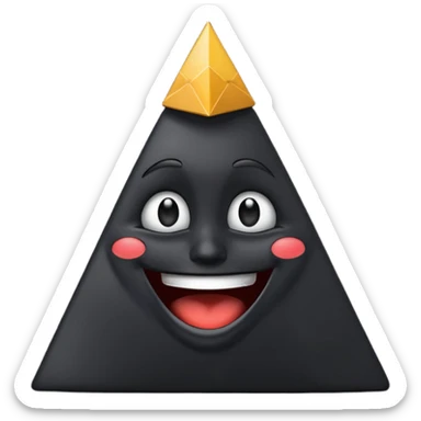 pyramide noir avec un sourire terrifiant  sticker